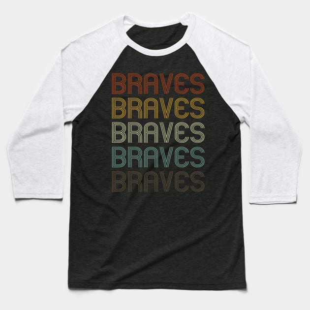 Retro Braves | Braves Team Baseball T-Shirt by cytoplastmaximume